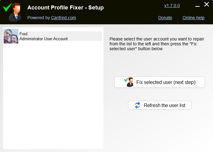 Account Profile Fixer - Setup