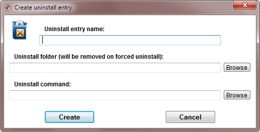 Create uninstall entry
