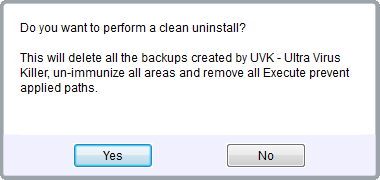 Clean uninstall prompt