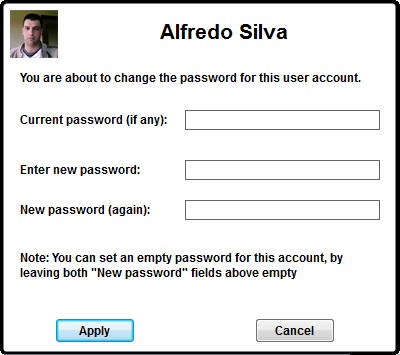 Quick user manager - Set account password